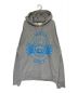GUCCI（グッチ）の古着「GREY LOGO HOODIE」｜グレー×ブルー