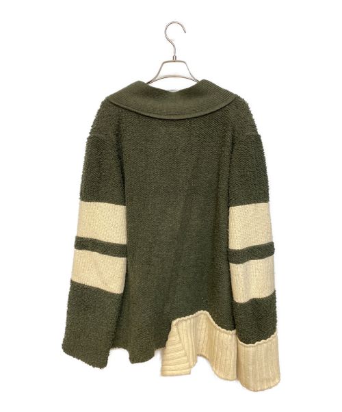sacai（サカイ）sacai (サカイ) Wool Knit Cardigan オリーブ サイズ:2の古着・服飾アイテム