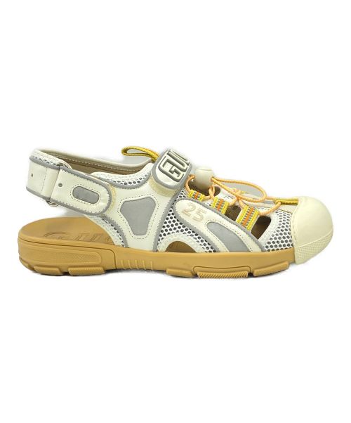 GUCCI（グッチ）GUCCI (グッチ) メッシュ ベルクロ サンダル ベージュ サイズ:6の古着・服飾アイテム