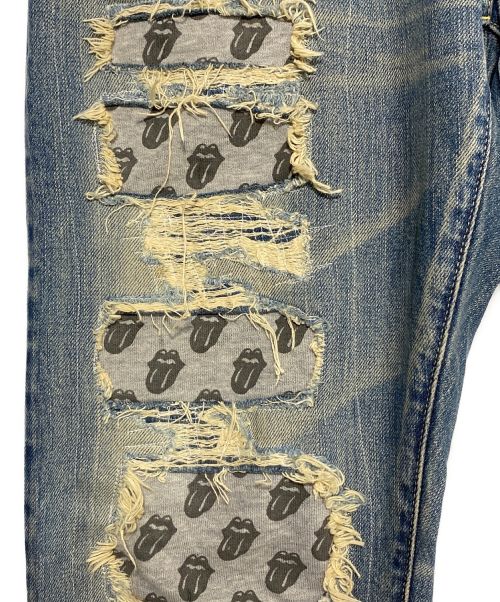 Hysteric Glamour（ヒステリックグラマー）Hysteric Glamour (ヒステリックグラマー) ROLLING STONES (ローリングストーンズ) スタッズデニムパンツ インディゴ サイズ:34の古着・服飾アイテム