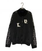 LOUIS VUITTONルイ ヴィトン）の古着「LV フラワーバンド トラックジャケット ジャージ モノグラム」｜ブラック