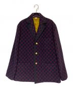 GUCCIグッチ）の古着「GG ジャガード　ジャケット」｜ネイビー