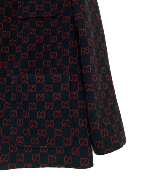 GUCCI（グッチ）GUCCI (グッチ) GG ジャガード　ジャケット ネイビー サイズ:44の古着・服飾アイテム