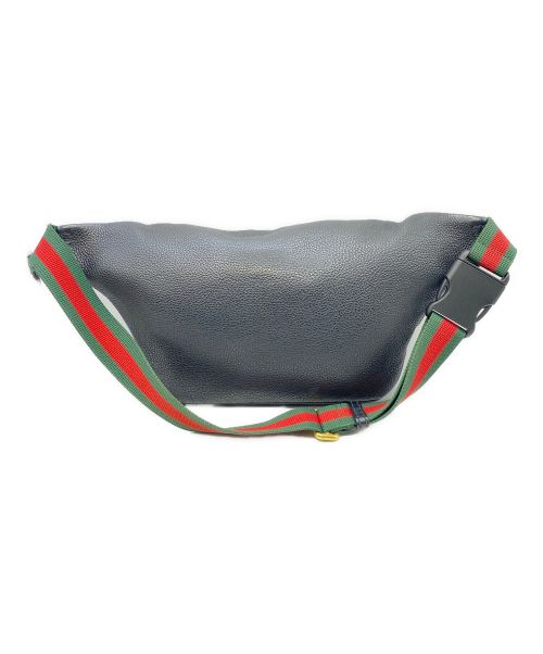 GUCCI（グッチ）GUCCI (グッチ) グッチプリント レザー ベルトバッグ ブラック サイズ:-の古着・服飾アイテム