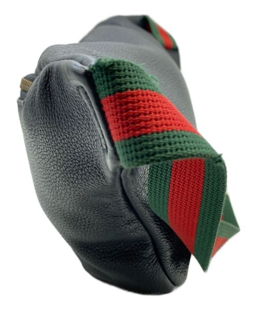 GUCCI（グッチ）GUCCI (グッチ) グッチプリント レザー ベルトバッグ ブラック サイズ:-の古着・服飾アイテム