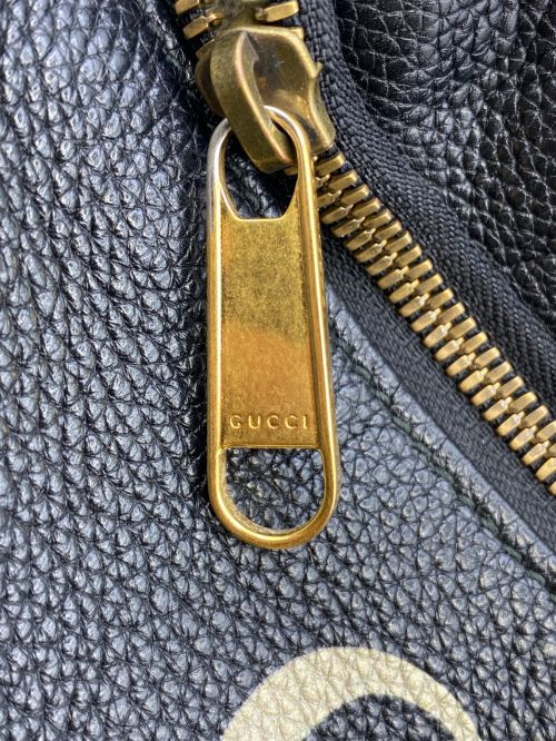 GUCCI（グッチ）GUCCI (グッチ) グッチプリント レザー ベルトバッグ ブラック サイズ:-の古着・服飾アイテム