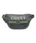 GUCCI（グッチ）の古着「グッチプリント レザー ベルトバッグ」｜ブラック