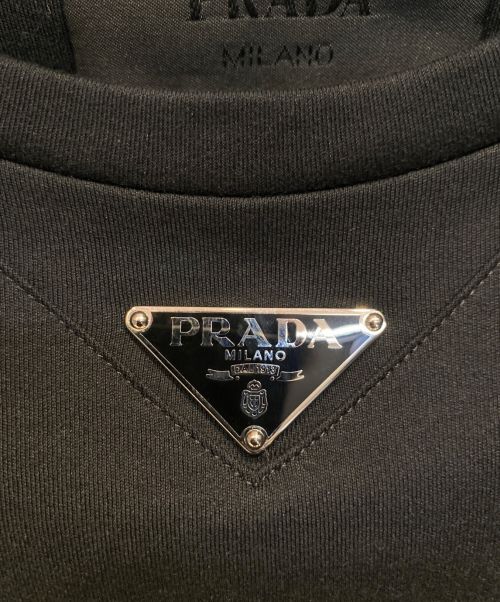 PRADA（プラダ）PRADA (プラダ) 23SS Cotton Short Sleeves Logo(コットンショートスリーブロゴ） ブラック サイズ:XXSの古着・服飾アイテム