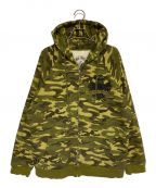 CHROME HEARTSクロムハーツ）の古着「Horseshoe Camo Zip Hoodie」｜グリーン