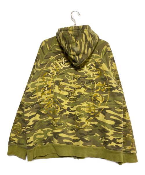 CHROME HEARTS（クロムハーツ）CHROME HEARTS (クロムハーツ) Horseshoe Camo Zip Hoodie グリーン サイズ:Mの古着・服飾アイテム