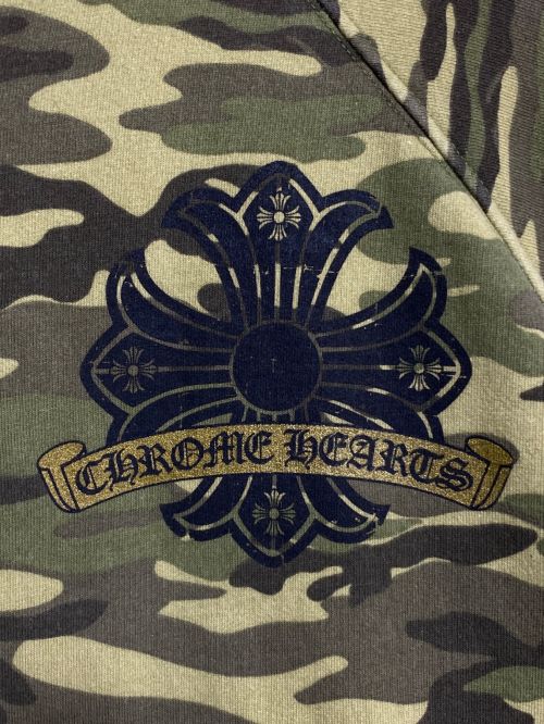 CHROME HEARTS（クロムハーツ）CHROME HEARTS (クロムハーツ) Horseshoe Camo Zip Hoodie グリーン サイズ:Mの古着・服飾アイテム