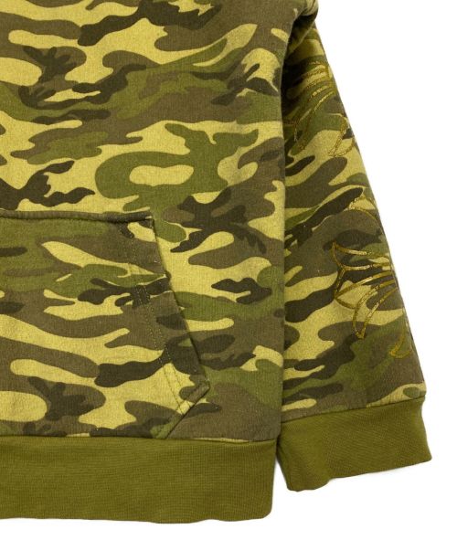 CHROME HEARTS（クロムハーツ）CHROME HEARTS (クロムハーツ) Horseshoe Camo Zip Hoodie グリーン サイズ:Mの古着・服飾アイテム