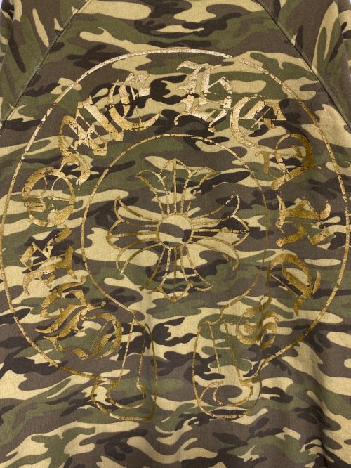 CHROME HEARTS（クロムハーツ）CHROME HEARTS (クロムハーツ) Horseshoe Camo Zip Hoodie グリーン サイズ:Mの古着・服飾アイテム