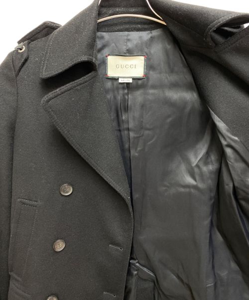 GUCCI（グッチ）GUCCI (グッチ) Pコート ブラック サイズ:36の古着・服飾アイテム