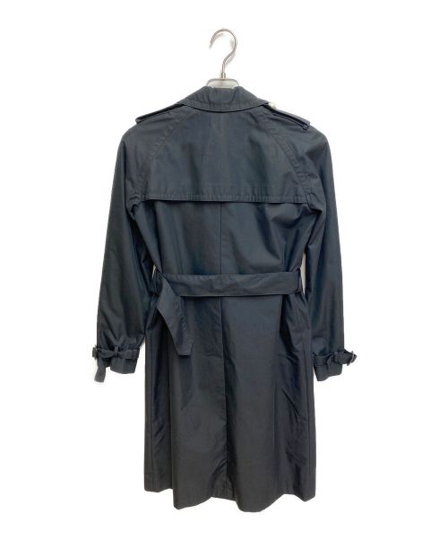 GUCCI（グッチ）GUCCI (グッチ) GGボタン インナーシルク フラワー トレンチコート ブラック サイズ:38の古着・服飾アイテム