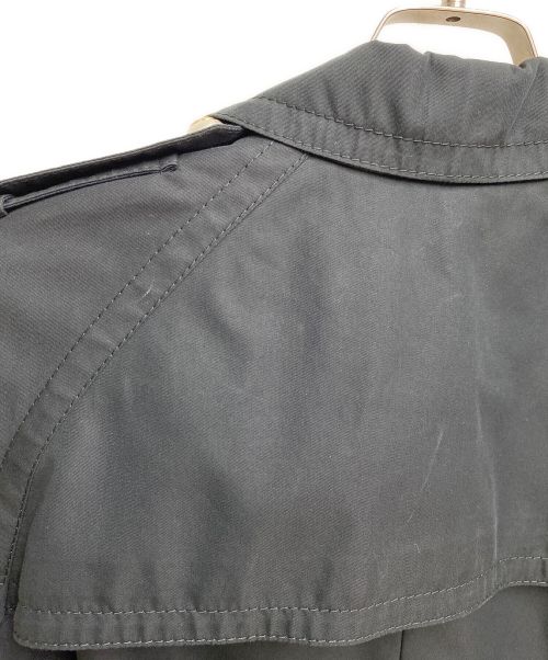 GUCCI（グッチ）GUCCI (グッチ) GGボタン インナーシルク フラワー トレンチコート ブラック サイズ:38の古着・服飾アイテム