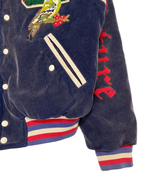 GUCCI（グッチ）GUCCI (グッチ) GUCCI DSM SPECIAL WASHED VELVET OVER BUTTONS BOMBER JACKET ネイビー サイズ:46の古着・服飾アイテム
