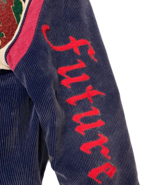 GUCCI（グッチ）GUCCI (グッチ) GUCCI DSM SPECIAL WASHED VELVET OVER BUTTONS BOMBER JACKET ネイビー サイズ:46の古着・服飾アイテム