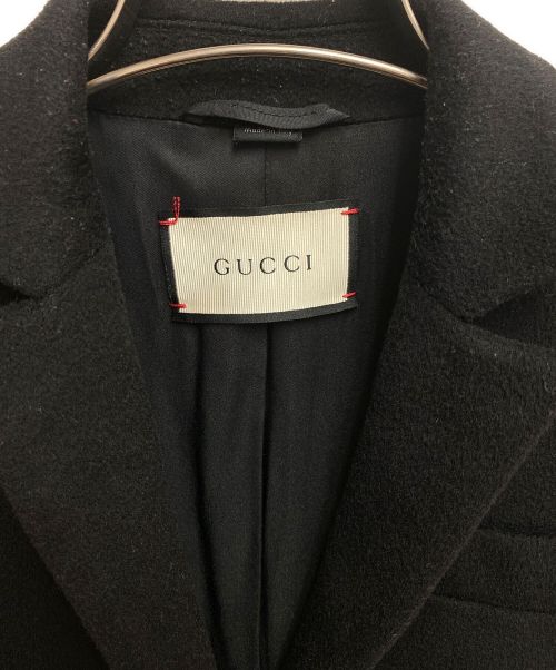 GUCCI（グッチ）GUCCI (グッチ) チェスターコート ブラック サイズ:38の古着・服飾アイテム