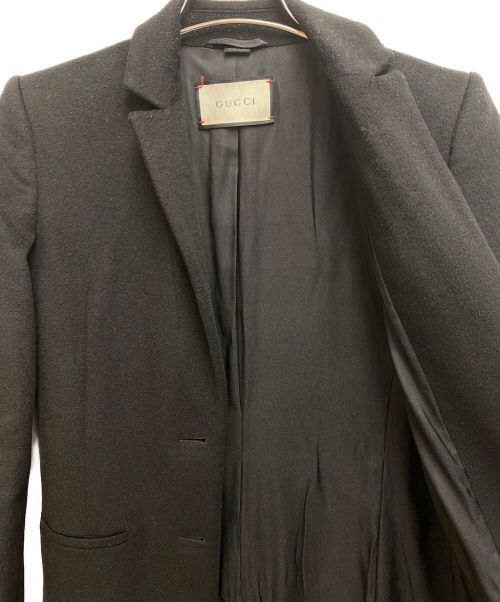 GUCCI（グッチ）GUCCI (グッチ) チェスターコート ブラック サイズ:38の古着・服飾アイテム