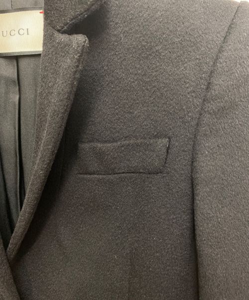 GUCCI（グッチ）GUCCI (グッチ) チェスターコート ブラック サイズ:38の古着・服飾アイテム