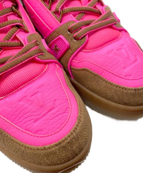 LOUIS VUITTON（ルイ ヴィトン）LOUIS VUITTON (ルイ ヴィトン) LVトレイナー スニーカー ピンク×ブラウン サイズ:SIZE 7の古着・服飾アイテム