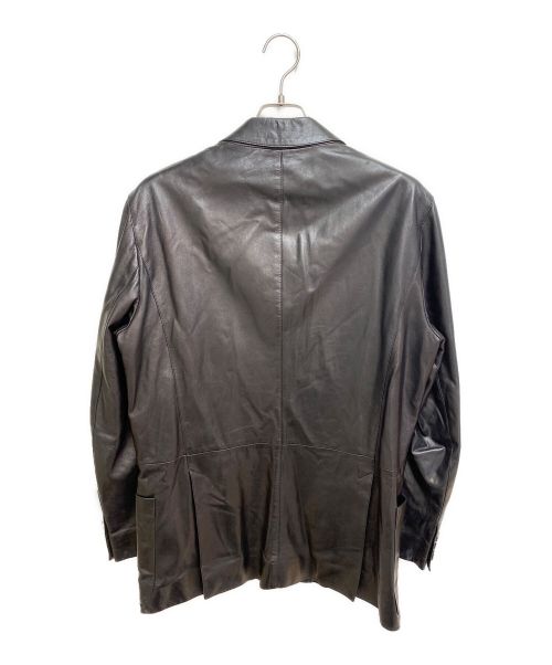 PRADA（プラダ）PRADA (プラダ) レザーテーラードジャケット ブラック サイズ:-の古着・服飾アイテム