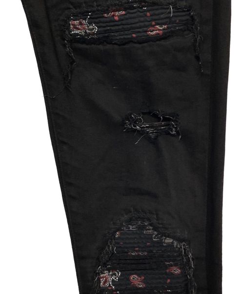 AMIRI（アミリ）AMIRI (アミリ) MX1 Black Bandana Jean ブラック サイズ:30の古着・服飾アイテム