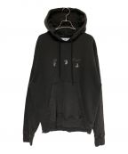 OFFWHITEオフホワイト）の古着「BIG OW LOGO SKATE HOODIE」｜ブラック