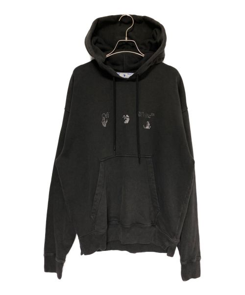 OFFWHITE（オフホワイト）OFFWHITE (オフホワイト) BIG OW LOGO SKATE HOODIE ブラック サイズ:Sの古着・服飾アイテム