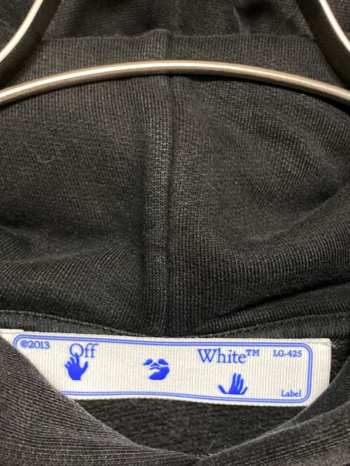 OFFWHITE（オフホワイト）OFFWHITE (オフホワイト) BIG OW LOGO SKATE HOODIE ブラック サイズ:Sの古着・服飾アイテム