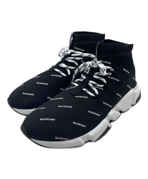 BALENCIAGA（バレンシアガ）BALENCIAGA (バレンシアガ) スピードレースアップオールオーバーロゴ ブラック サイズ:SIZE 42の古着・服飾アイテム