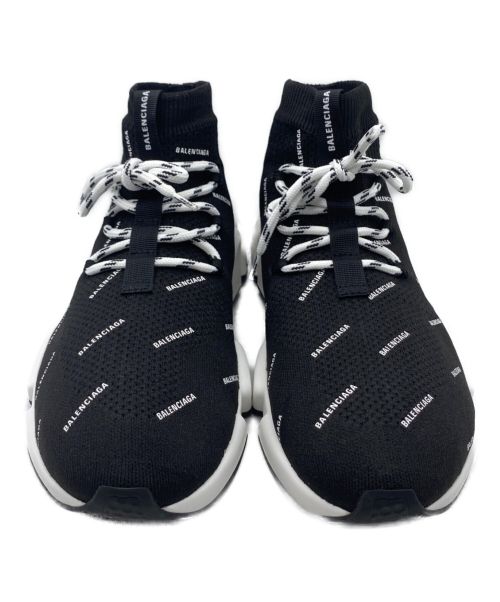 BALENCIAGA（バレンシアガ）BALENCIAGA (バレンシアガ) スピードレースアップオールオーバーロゴ ブラック サイズ:SIZE 42の古着・服飾アイテム