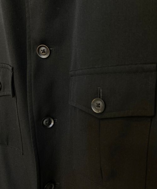 Yohji Yamamoto pour homme（ヨウジヤマモト プールオム）Yohji Yamamoto pour homme (ヨウジヤマモト プールオム) ウールギャバスタンドファスナージャケット ブラック サイズ:2の古着・服飾アイテム