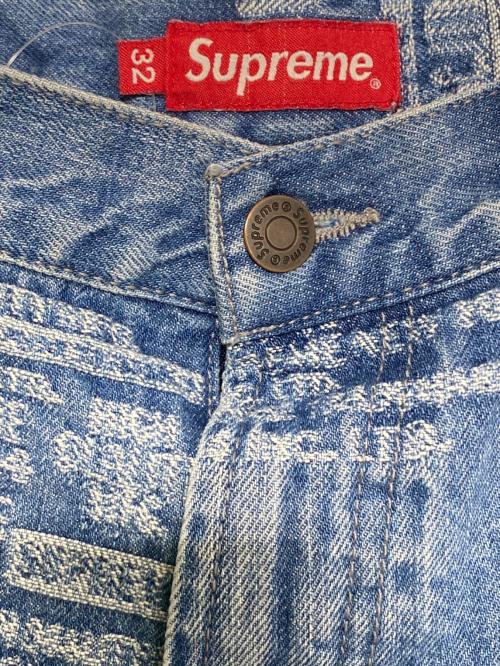 SUPREME（シュプリーム）SUPREME (シュプリーム) Trademark Jacquard Baggy Jeans インディゴ サイズ:32の古着・服飾アイテム
