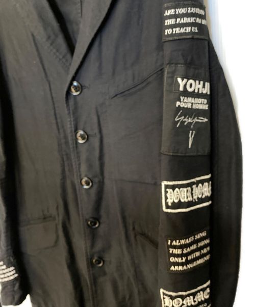 Yohji Yamamoto pour homme（ヨウジヤマモト プールオム）Yohji Yamamoto pour homme (ヨウジヤマモト プールオム) READYMADE (レディメイド) Picked Long Jacket ブラック サイズ:2の古着・服飾アイテム