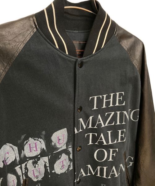 UNDERCOVER（アンダーカバー）UNDERCOVER (アンダーカバー) T 期  レザー 切替 スタジャン ブラック サイズ:2の古着・服飾アイテム