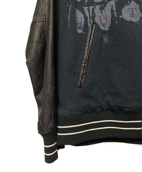 UNDERCOVER（アンダーカバー）UNDERCOVER (アンダーカバー) T 期  レザー 切替 スタジャン ブラック サイズ:2の古着・服飾アイテム