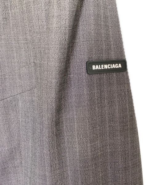 BALENCIAGA（バレンシアガ）BALENCIAGA (バレンシアガ) ラバーロゴテーラードジャケット グレー サイズ:42の古着・服飾アイテム