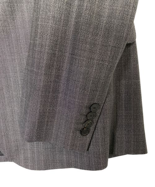 BALENCIAGA（バレンシアガ）BALENCIAGA (バレンシアガ) ラバーロゴテーラードジャケット グレー サイズ:42の古着・服飾アイテム
