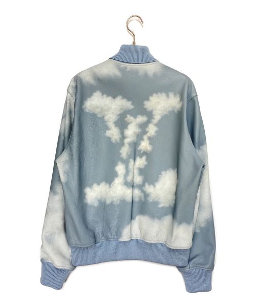 LOUIS VUITTON（ルイ ヴィトン）LOUIS VUITTON (ルイ ヴィトン) CLOUDS LEATHER BOMBER JACKET スカイブルー サイズ:48の古着・服飾アイテム