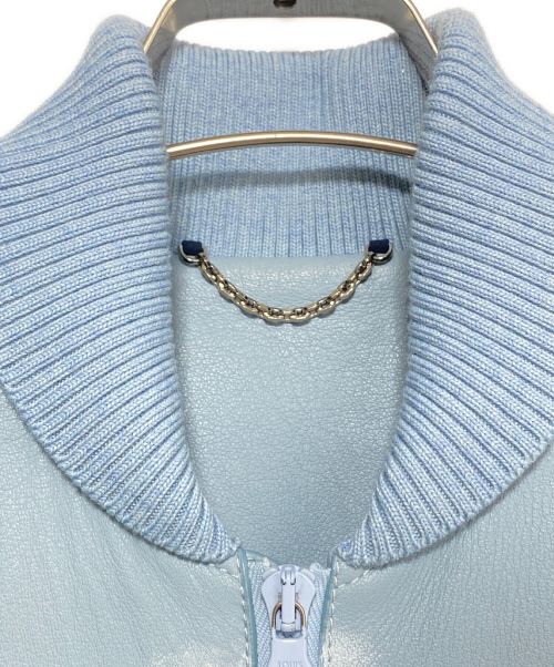 LOUIS VUITTON（ルイ ヴィトン）LOUIS VUITTON (ルイ ヴィトン) CLOUDS LEATHER BOMBER JACKET スカイブルー サイズ:48の古着・服飾アイテム