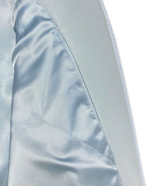 LOUIS VUITTON（ルイ ヴィトン）LOUIS VUITTON (ルイ ヴィトン) CLOUDS LEATHER BOMBER JACKET スカイブルー サイズ:48の古着・服飾アイテム