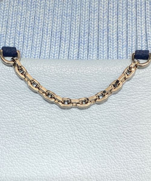 LOUIS VUITTON（ルイ ヴィトン）LOUIS VUITTON (ルイ ヴィトン) CLOUDS LEATHER BOMBER JACKET スカイブルー サイズ:48の古着・服飾アイテム