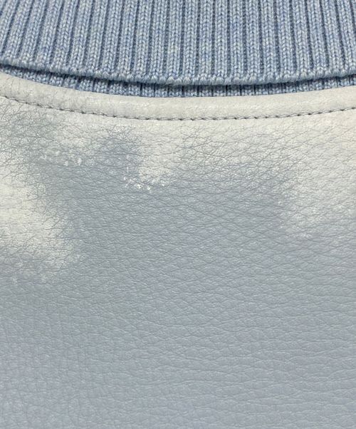 LOUIS VUITTON（ルイ ヴィトン）LOUIS VUITTON (ルイ ヴィトン) CLOUDS LEATHER BOMBER JACKET スカイブルー サイズ:48の古着・服飾アイテム