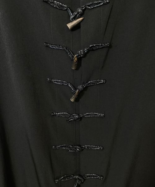 Yohji Yamamoto pour homme（ヨウジヤマモト プールオム）Yohji Yamamoto pour homme (ヨウジヤマモト プールオム) チャイナ ボタン ロング ブラウス ブラック サイズ:1の古着・服飾アイテム
