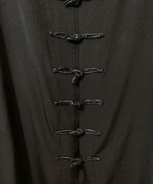 Yohji Yamamoto pour homme（ヨウジヤマモト プールオム）Yohji Yamamoto pour homme (ヨウジヤマモト プールオム) チャイナ ボタン ロング ブラウス ブラック サイズ:1の古着・服飾アイテム