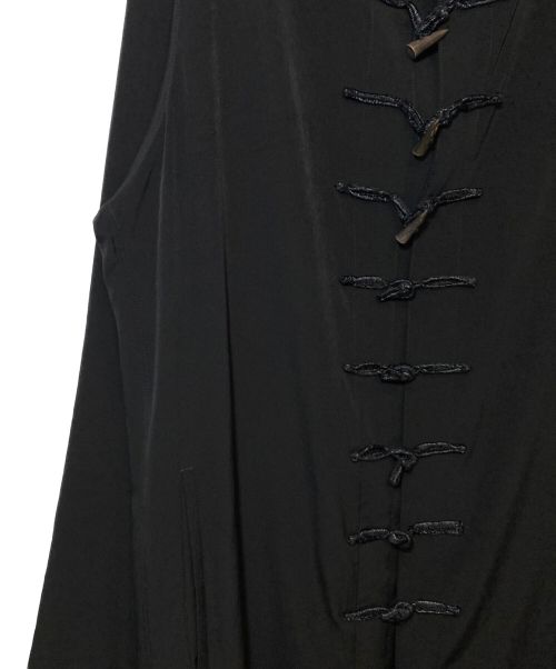 Yohji Yamamoto pour homme（ヨウジヤマモト プールオム）Yohji Yamamoto pour homme (ヨウジヤマモト プールオム) チャイナ ボタン ロング ブラウス ブラック サイズ:1の古着・服飾アイテム