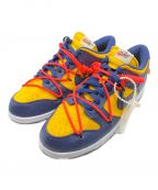 NIKE×OFFWHITEナイキ×オフホワイト）の古着「DUNK LOW 'UNIVERSITY GOLD'」｜イエロー×ネイビー