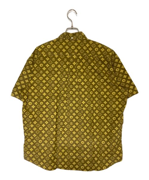 stussy（ステューシー）stussy (ステューシー) モノグラム シャツ ブラウン サイズ:SIZE Lの古着・服飾アイテム
